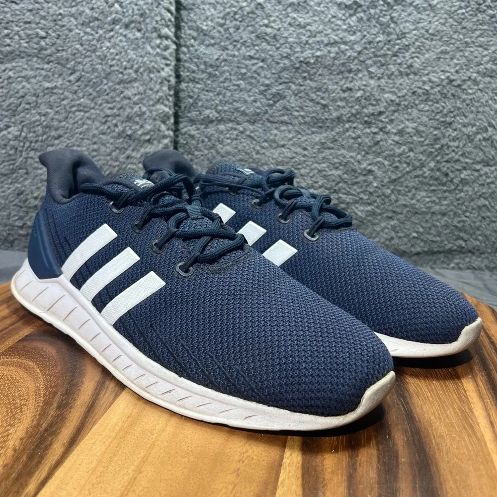 Adidas Questar Mens Navy Blue Running Athletic‎ Shoes Lace Up Sneakers Size 12